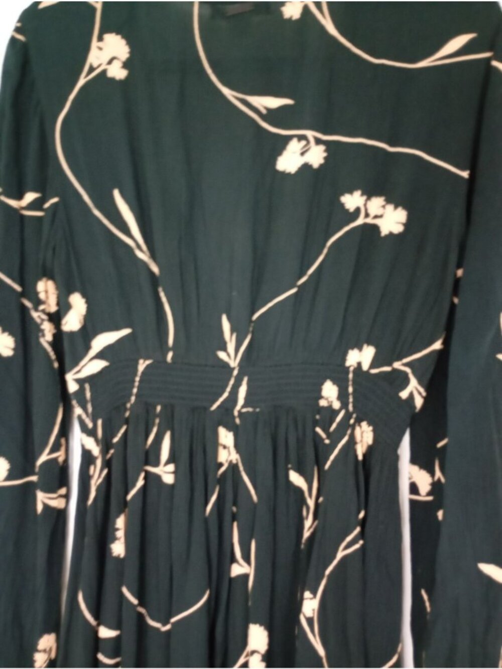 Billabong Black Floral Print Long Sleeve Button Front Mini Dress Size M India - Picture 9 of 12